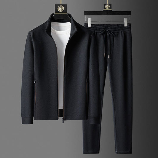 Men's Zip Jacket and Drawstring Tracksuit Set