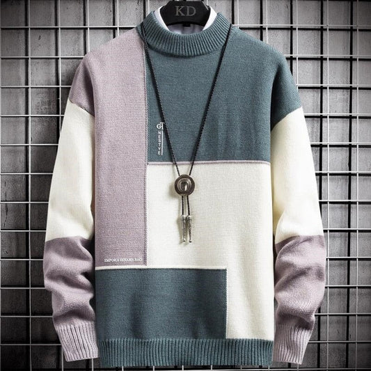 Men's Colorblock Long Sleeve Sweater