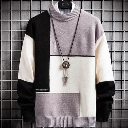 Men's Colorblock Long Sleeve Sweater