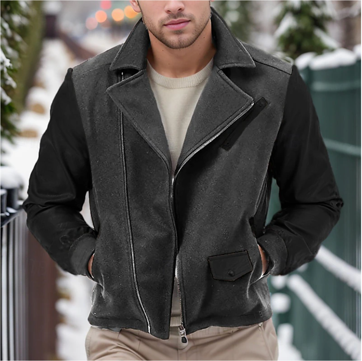 Men's Long Sleeve Winter Coat