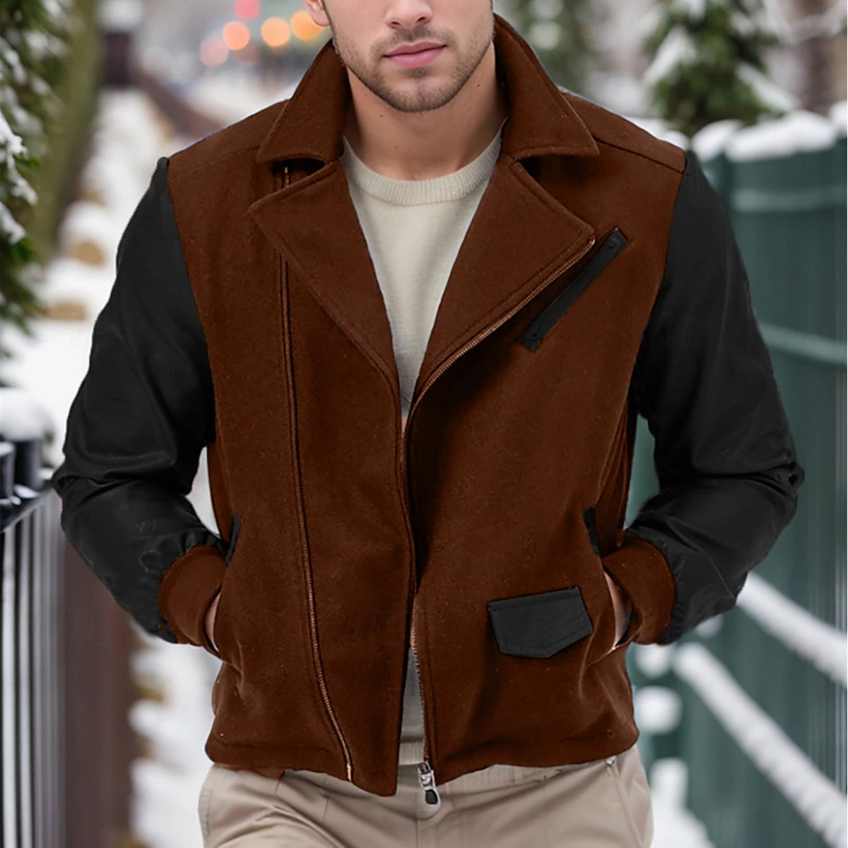 Men's Long Sleeve Winter Coat