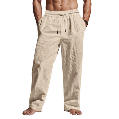 Men's Trousers with Drawstring Waist and Pockets