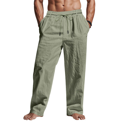 Men's Trousers with Drawstring Waist and Pockets