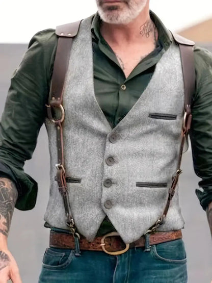 Men's V-neckline Waistcoat