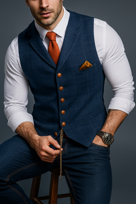 Mikael - Men's V-Neck Vest