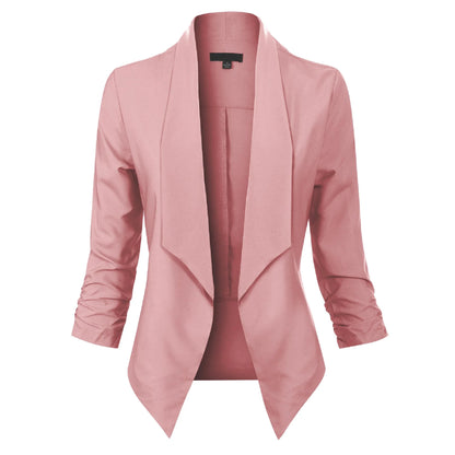 Women's Thin Blazer with Open Front