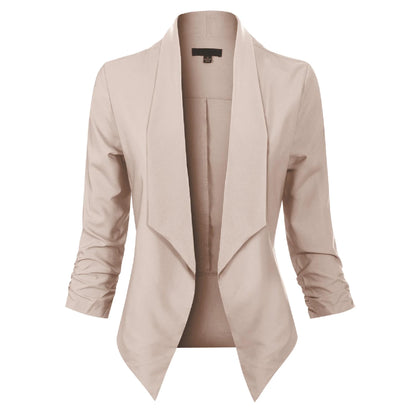 Women's Thin Blazer with Open Front