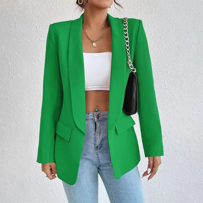 Women's Trendy Slim Open Front Blazer with Pockets | Perfect for Casual Days