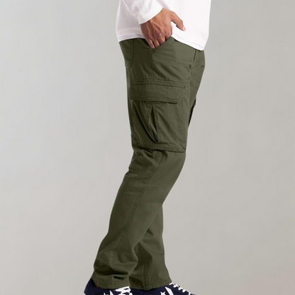 Men's Solid Colour Multi-Pocket Cargo Pants | Perfect for Casual Days