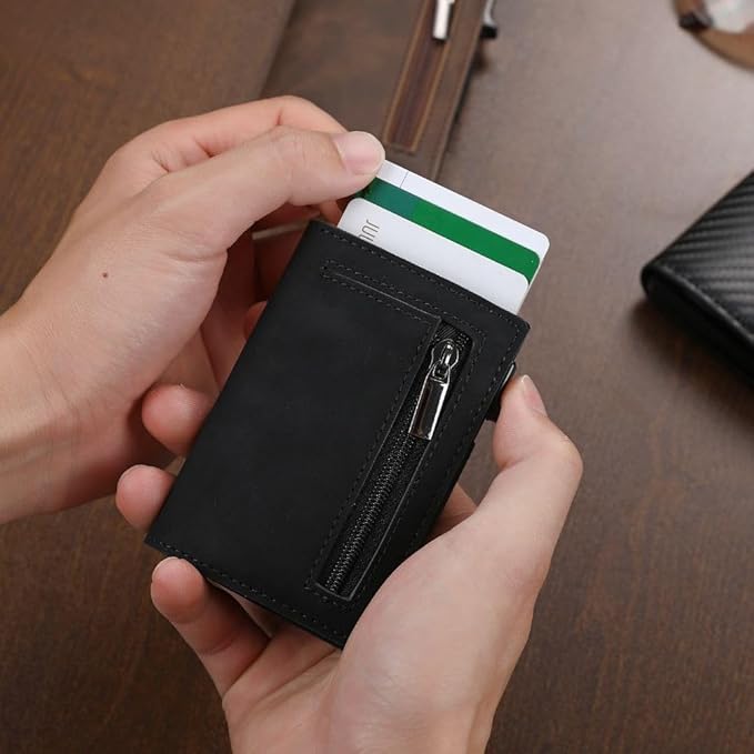 RFID-Protected Slim Wallet – Compact Design with Coin Pocket 3
