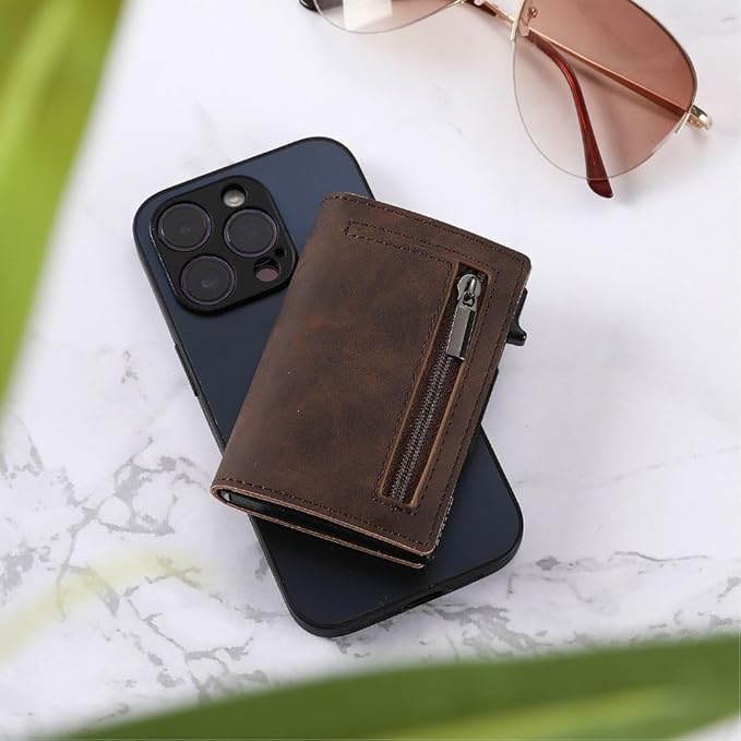 RFID-Protected Slim Wallet – Compact Design with Coin Pocket 5