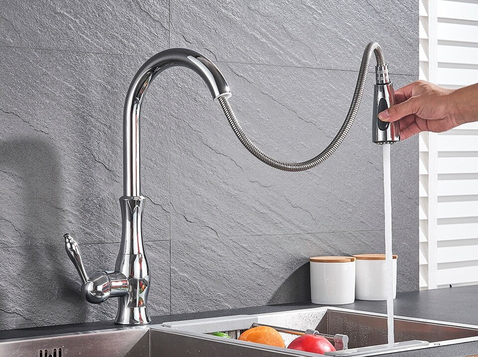 Retractable Kitchen Tap – Flexible Spray Head for Easy Use 4