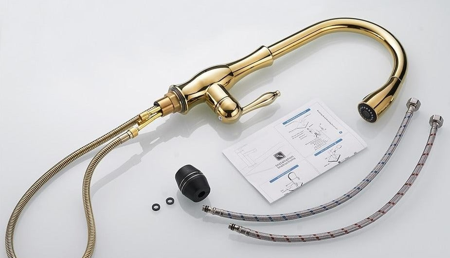 Retractable Kitchen Tap – Flexible Spray Head for Easy Use 8