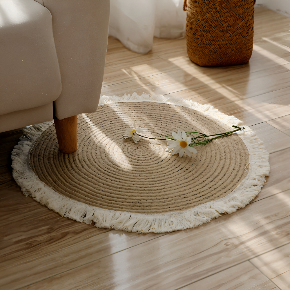 Round Braided Carpet for Home Decor 0