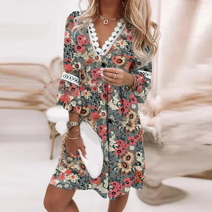 Variant image for Women's Breezy Floral Summer Dress with Lightweight Fabric-33