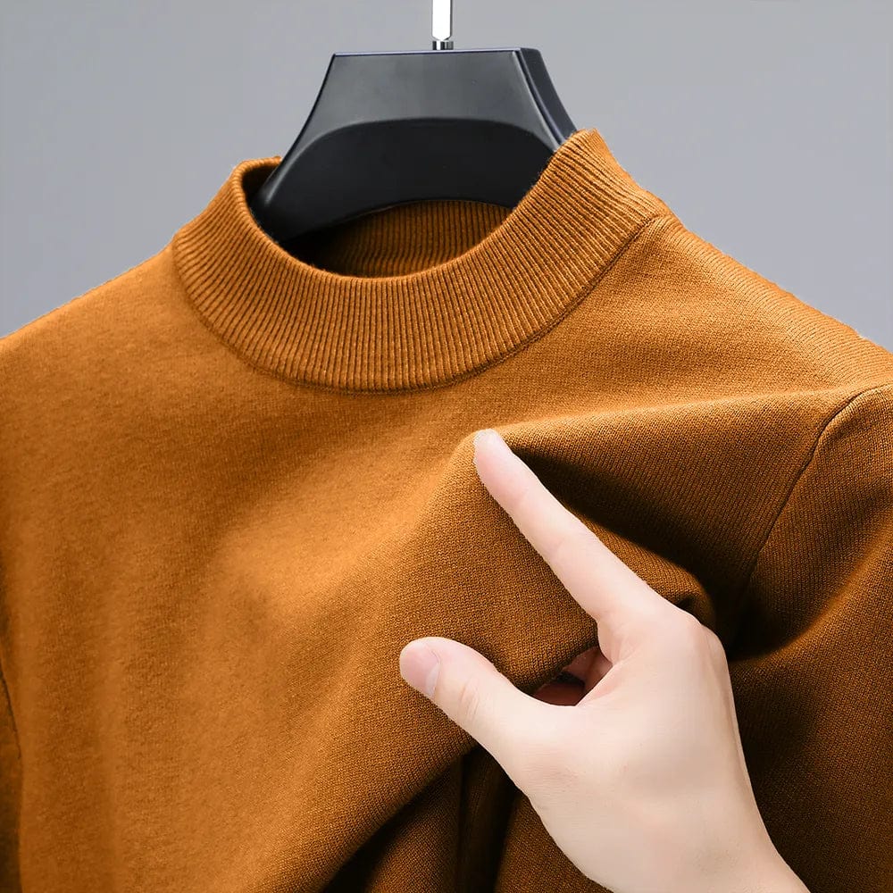 Men's Solid Colour Cashmere Jumper | Ideal for Winter