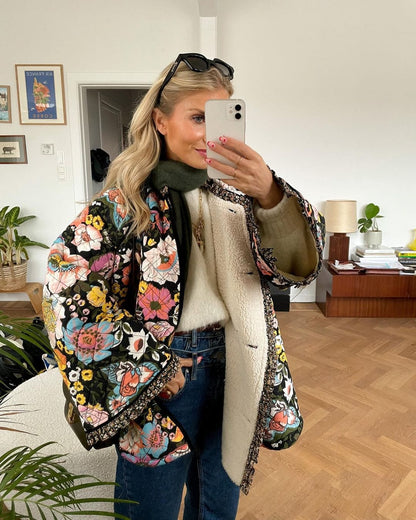 Simone - Floral Jacket - Chic - Modern Style - Ideal for Winter