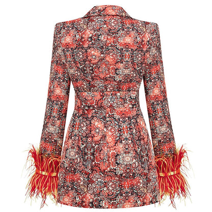 Women's Elegant Floral Print Blazer Dress for Women | Perfect for Casual Days