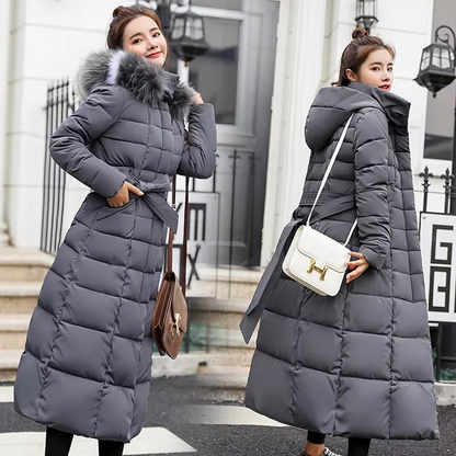 Stylish Warm Down Winter Coat with Fur Hood for Women | Ideal for Winter