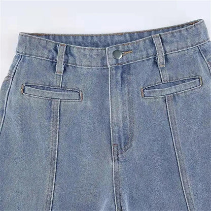 Women's Vintage Bold Red Star Flare Jeans | Perfect for Casual Days