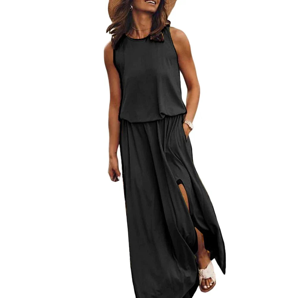 Women's Elegant Lightweight Maxi Dress with Flattering Fit