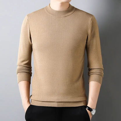 Men's Solid Colour Cashmere Jumper | Ideal for Winter