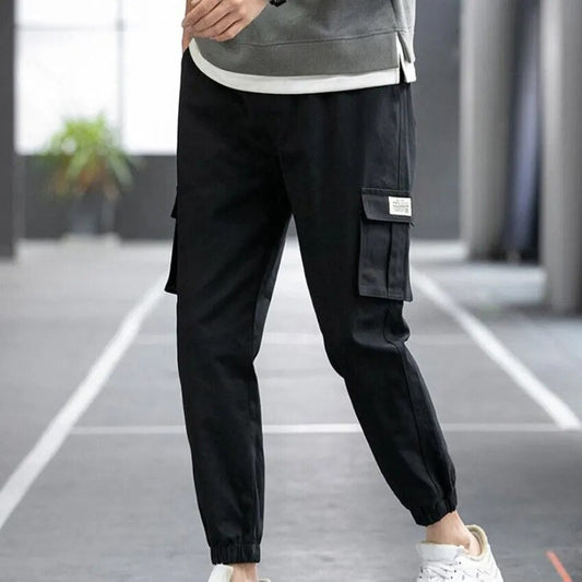 Men's Black Loose Fit Cargo Pants with Baggy Style | Perfect for Casual Days