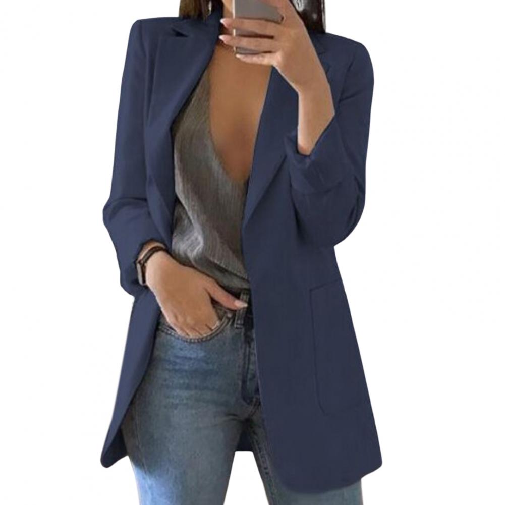 Women's Casual Open Front Blazer With Pockets | Perfect for Casual Days