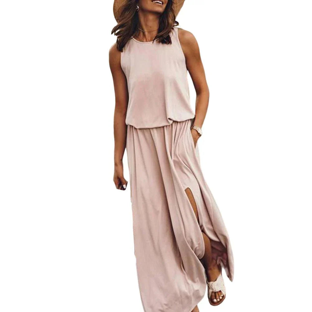 Women's Elegant Lightweight Maxi Dress with Flattering Fit