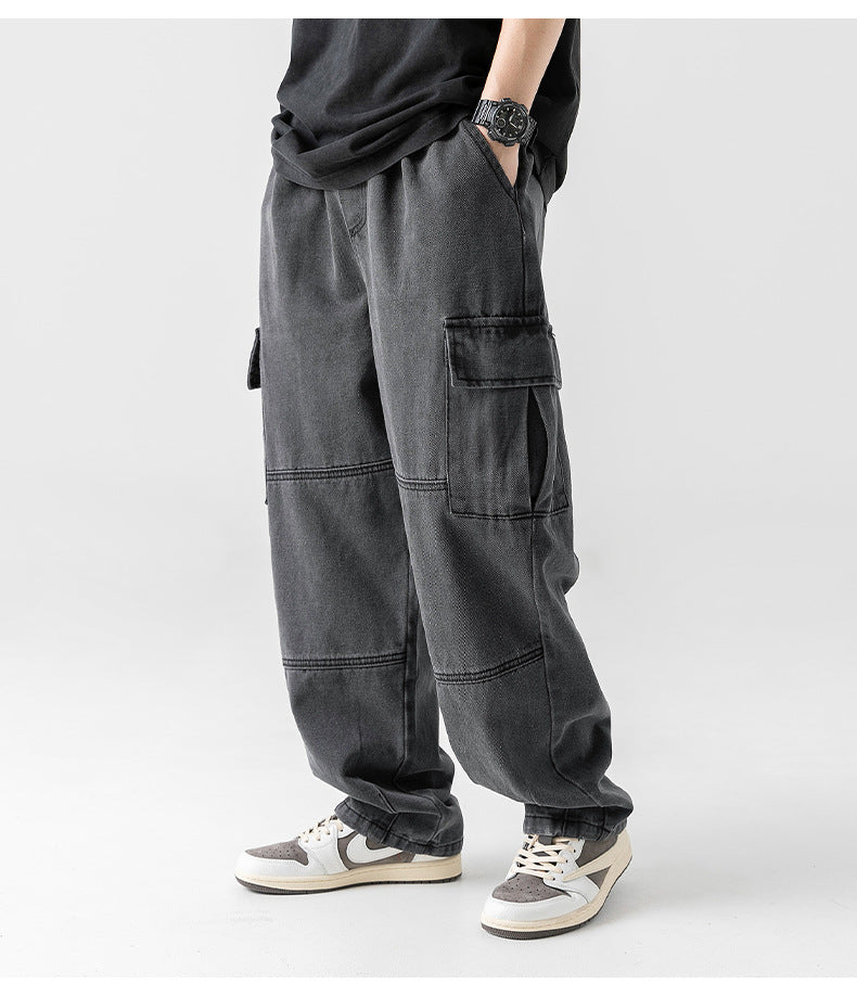 Men's Classic Straight Wide Leg Cargo Jeans | Perfect for Casual Days