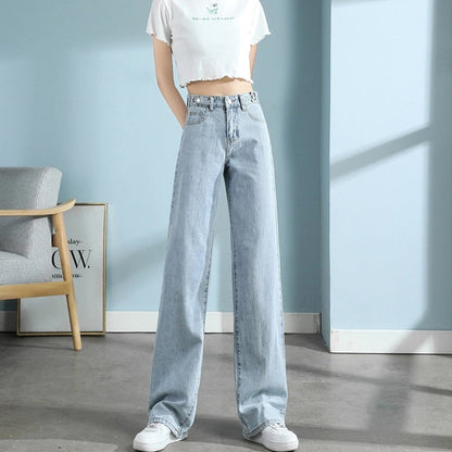 Women's Trendy Wide Leg High Waisted Denim Pants | Perfect for Casual Days