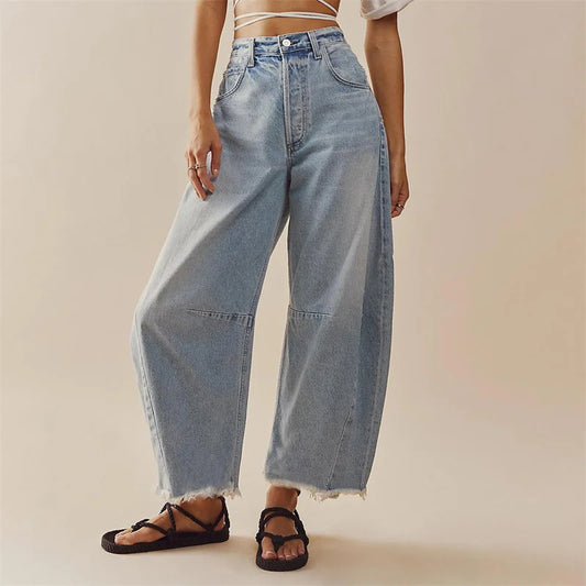 Women's Modern High-Waist Baggy Jeans | Perfect for Casual days