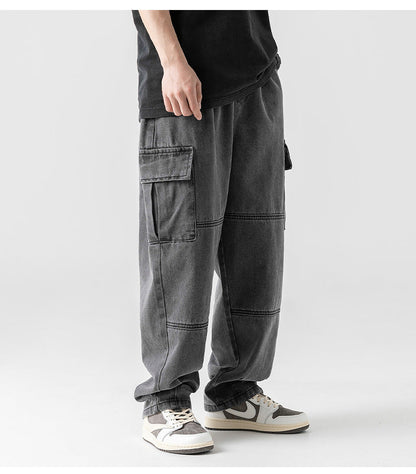 Men's Classic Straight Wide Leg Cargo Jeans | Perfect for Casual Days