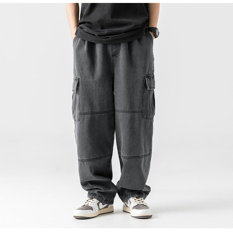 Men's Classic Straight Wide Leg Cargo Jeans | Perfect for Casual Days