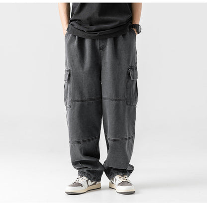 Men's Classic Straight Wide Leg Cargo Jeans | Perfect for Casual Days