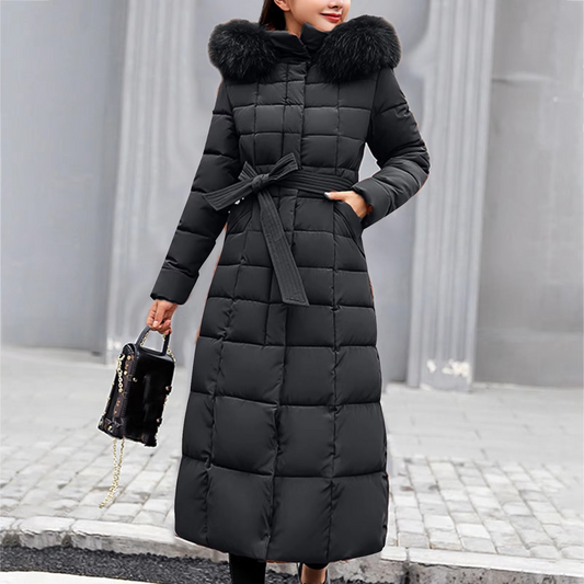 Stylish Warm Down Winter Coat with Fur Hood for Women | Ideal for Winter