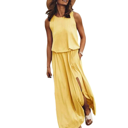 Women's Elegant Lightweight Maxi Dress with Flattering Fit