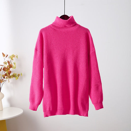 Women's Casual Knitted Wool Turtleneck Sweater | Ideal for Autumn/Winter