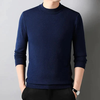 Men's Solid Colour Cashmere Jumper | Ideal for Winter