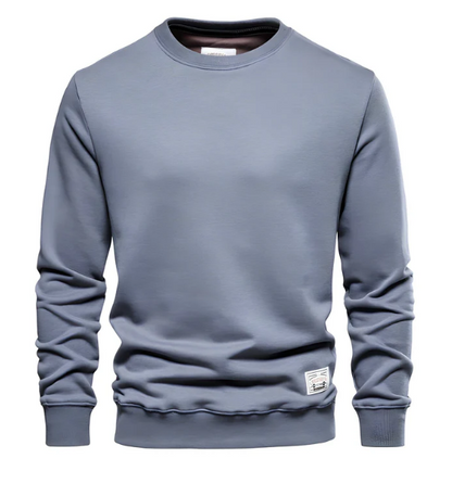 Men's Casual Round Neck Jumper with Patchwork | Ideal for Winter