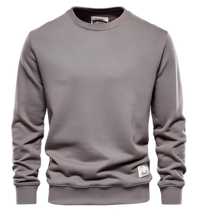 Men's Casual Round Neck Jumper with Patchwork | Ideal for Winter