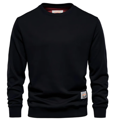 Men's Casual Round Neck Jumper with Patchwork | Ideal for Winter