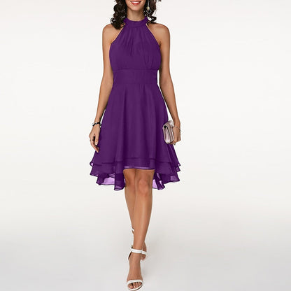 Women's Chic Ruffled Summer Dress with Elegant Details