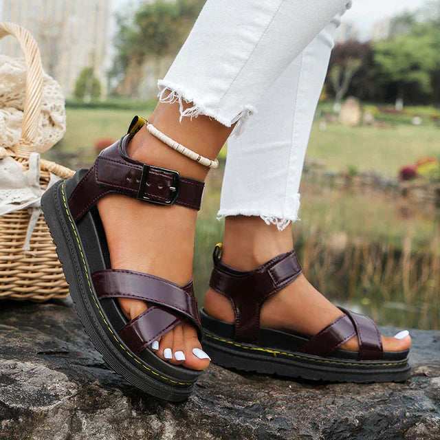 Women's Stylish Comfortable Platform Sandals with Cross Straps