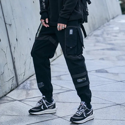 Men's Wide Leg Black Cargo Pants | Perfect for Casual Days