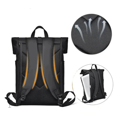 Unisex Rolltop Travel Backpack with Laptop Compartment 4