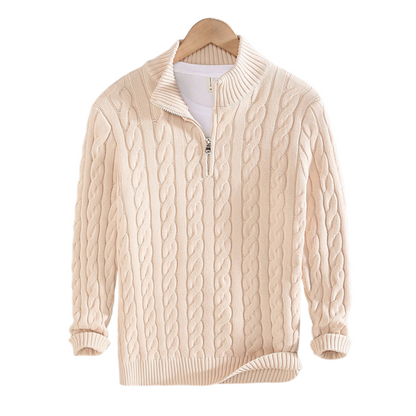 Men's Casual Turtlneck Cable Knitted Jumper | Ideal for Winter