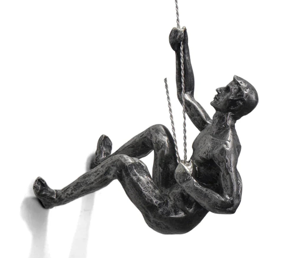 Wall Sculpture Art – Climbing Figures Decorative Accent 2