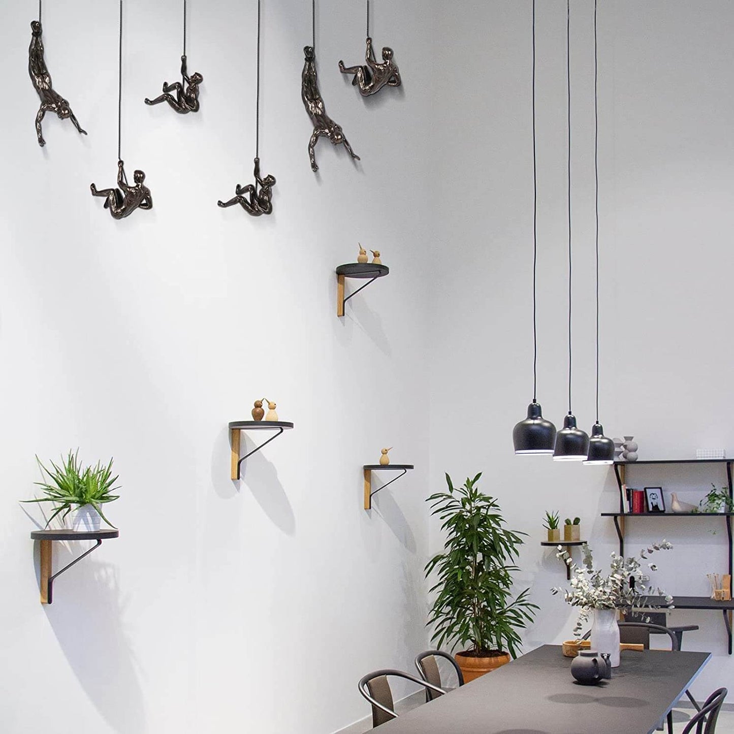 Wall Sculpture Art – Climbing Figures Decorative Accent 5