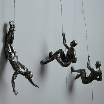 Wall Sculpture Art – Climbing Figures Decorative Accent 6